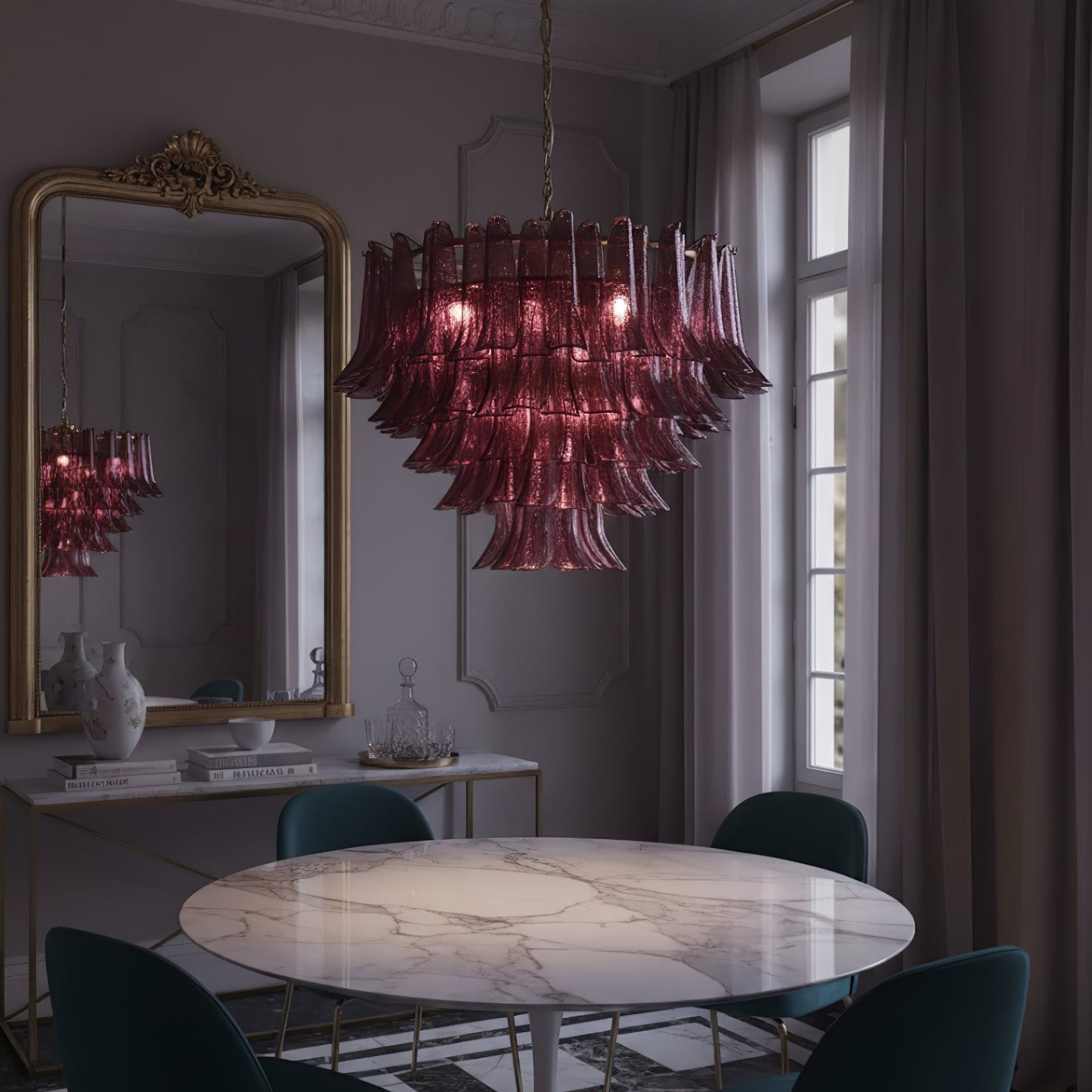 Amethyst Bloom Chandelier