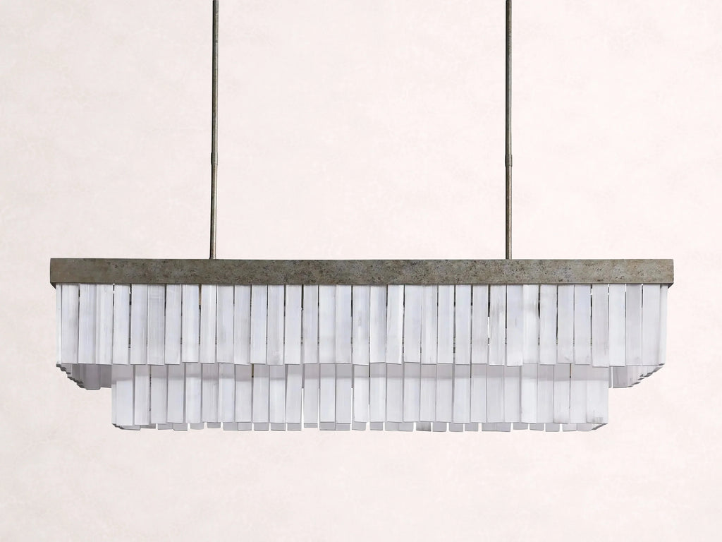 Cameron Rectangular Alabaster Chandelier
