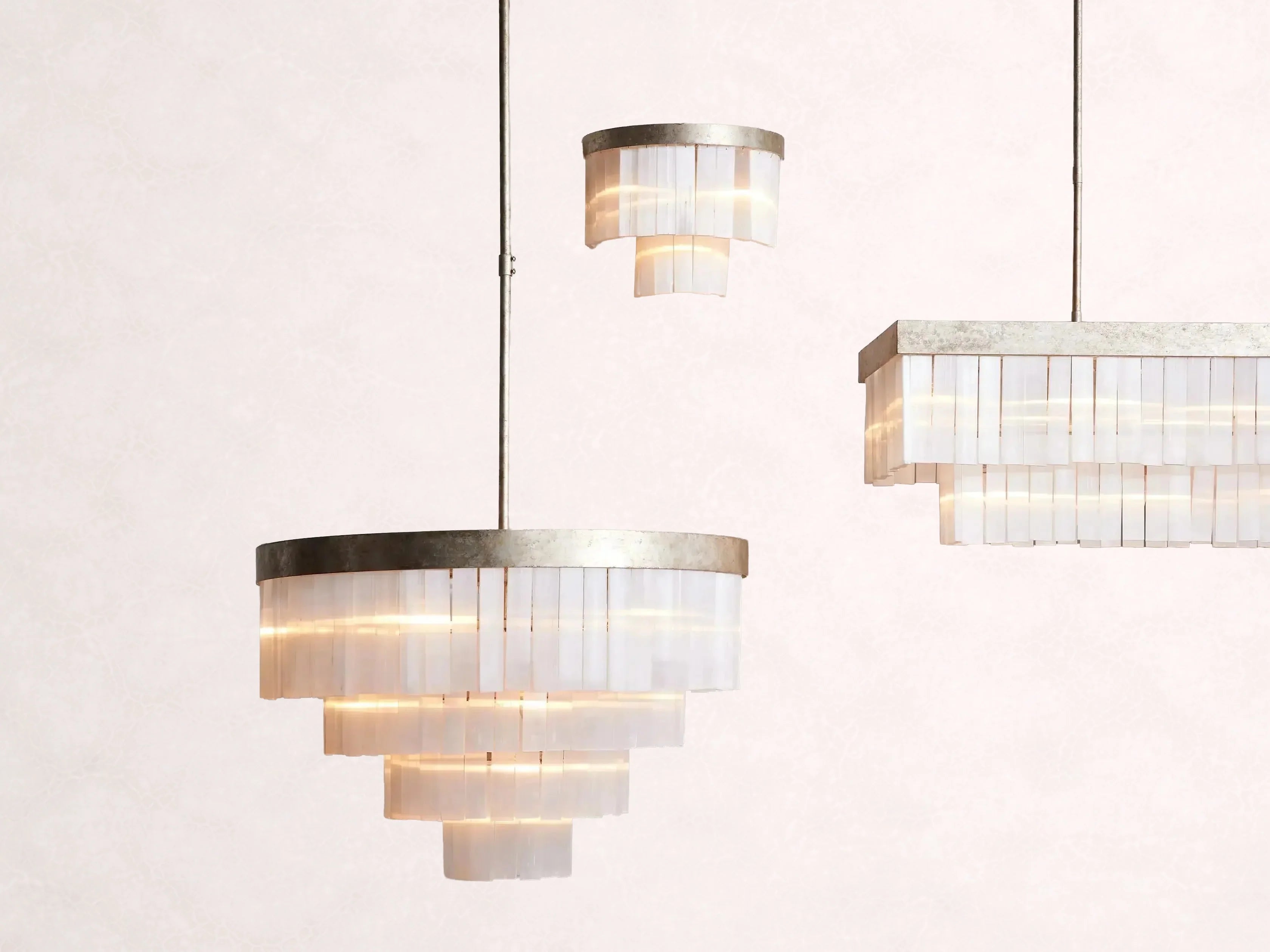 Cameron Rectangular Alabaster Chandelier
