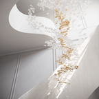 Tidal Stair Crystal Spiral Chandelier