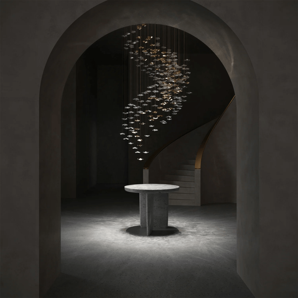 Tidal Stair Crystal Spiral Chandelier