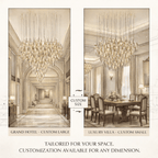 Vitara Meteor Shower Crystal Spiral Chandelier
