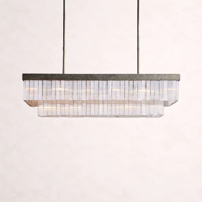 Cameron Rectangular Selenite Chandelier