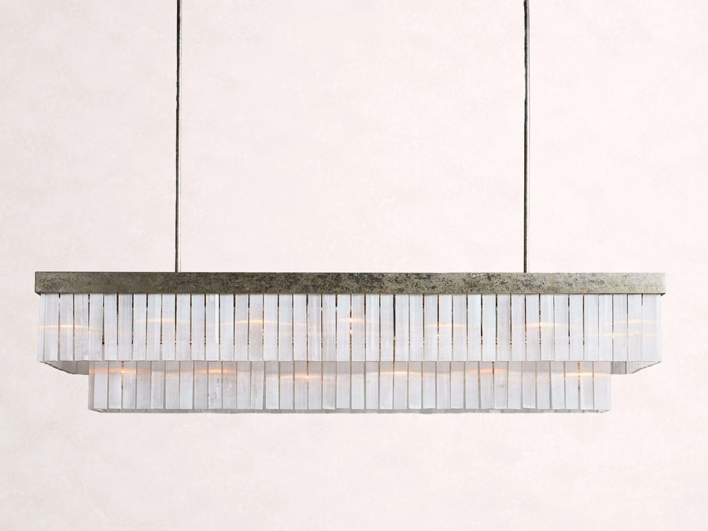 Cameron Rectangular Selenite Chandelier