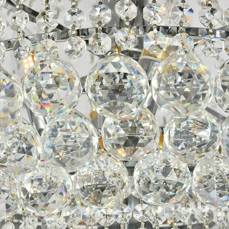 Kaler Elegant Luxury Living Room Three Tier Crystal Chandelier 30-Inch