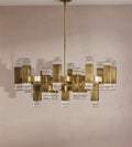 Kennedy Glass Chandelier 32-Inchw