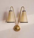 Antiqued Brass Double Cone Wall Sconce - Erhaus product image 1