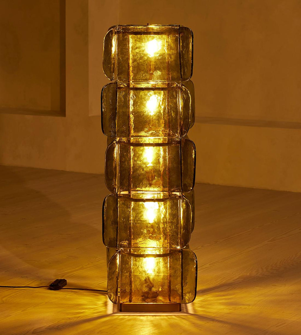 Elias Glass Floor Lamp 55-Inchh