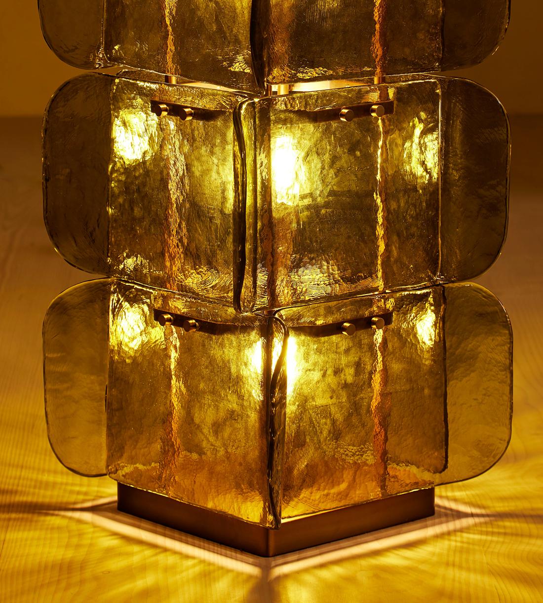 Elias Glass Floor Lamp 55-Inchh