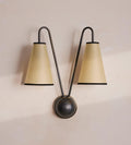 Blackened Brass Double Cone Wall Sconce - Erhaus product image 1