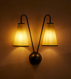 Blackened Brass Double Cone Wall Sconce - Erhaus product image 2