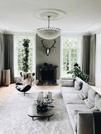 Murano Chandelier – Poliedri – 185 Glass – White Alabaster