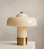 Cream Lacquer Glass Table Lamp - Erhaus product image 2