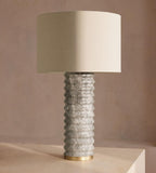 Tall Marble Table Lamp in Antiqued Brass - Erhaus product image 3
