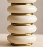 Cream Lacquer Table Lamp with Linen Shade - Erhaus product image 5