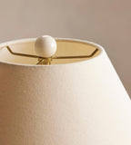 Cream Lacquer Table Lamp with Linen Shade - Erhaus product image 6