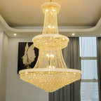 Kaler Elegant Luxury Living Room Three Tier Crystal Chandelier 30-Inch