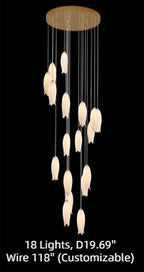 Elegant Flower Chandelier for Foyer / Staircase