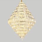 Chrome / Silver / Gold Extra Large Chandelier for Foyer Living Room Staircase Crystal Ceiling Lighting
