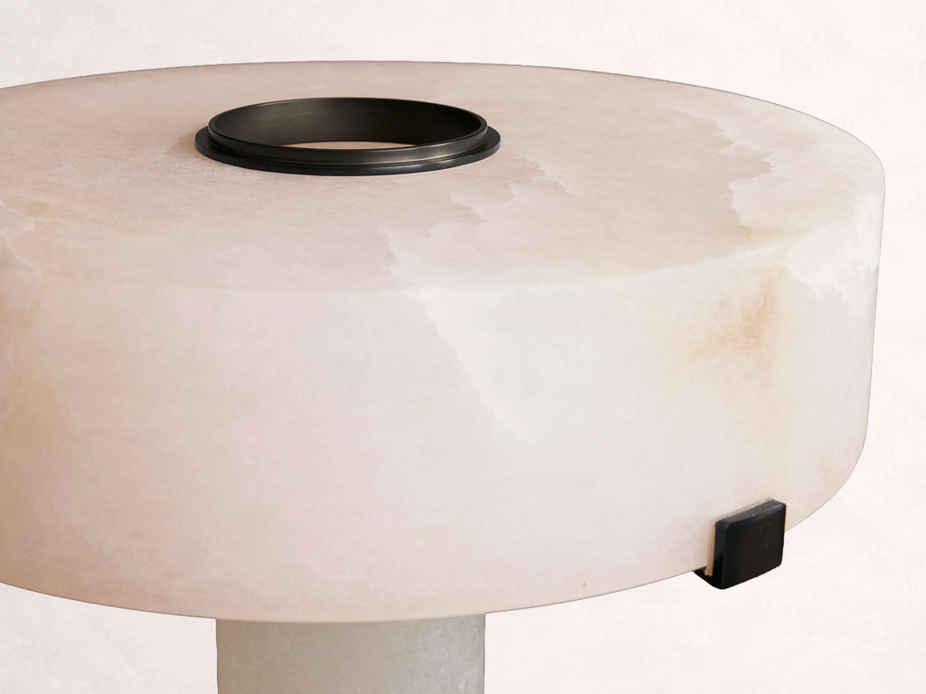 Chayla Alabaster Table Lamp in Bronze