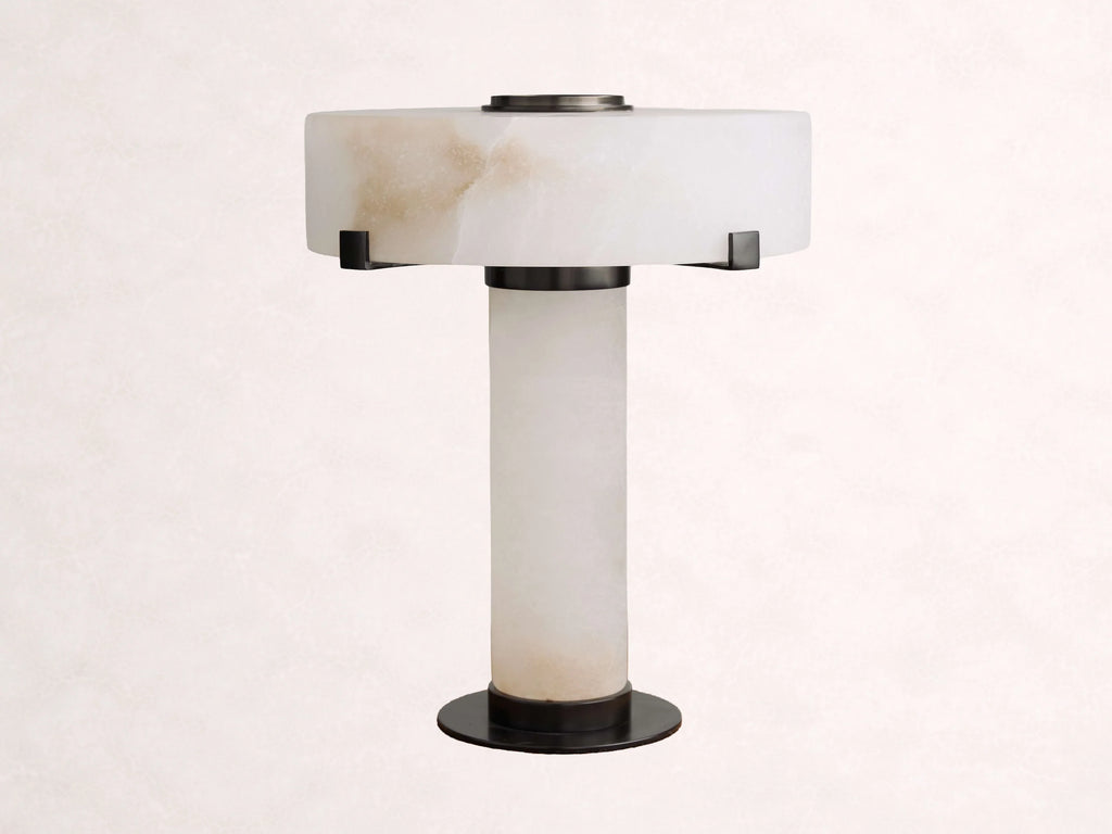 Chayla Alabaster Table Lamp in Bronze