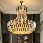 High-Grade Crystal Chandelier for Living Room Luxury Duplex Hallway Ceiling Light