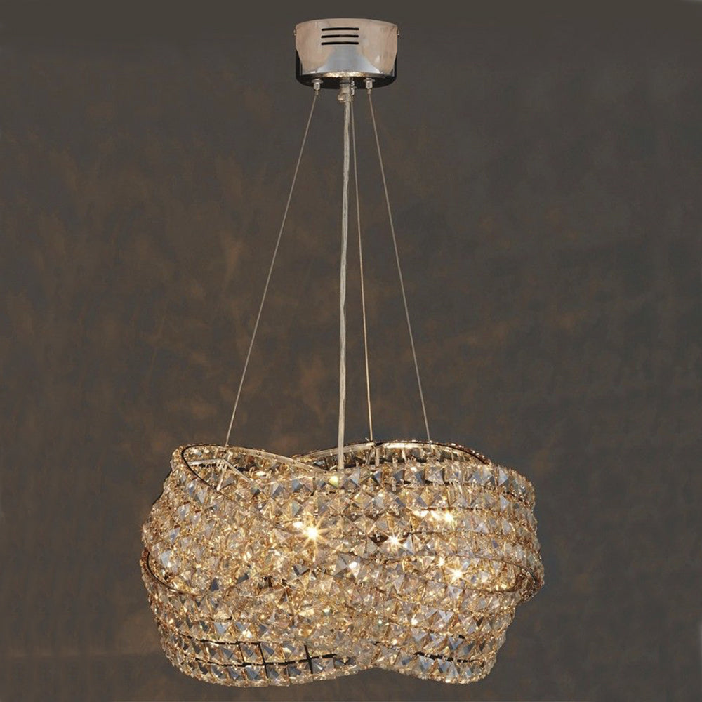 Round Crystal Ring Chandelier in Silver / gold Finish for Lowg-Ceiling