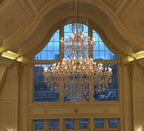Traditional Candle-Shaped Crystal Chandelier with K9 Crystal Finish for Staircase Foyer Living