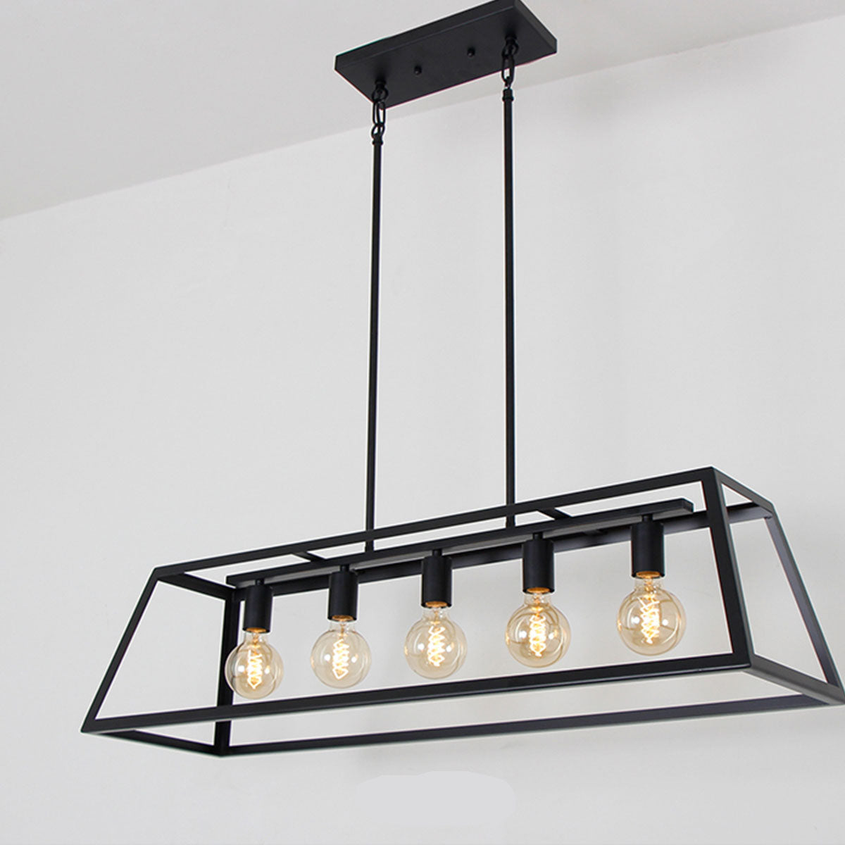 American Vintage Industrial Style Trapeziform Iron Chandelier for Clothing Stores / Bars / cafes / restaurants