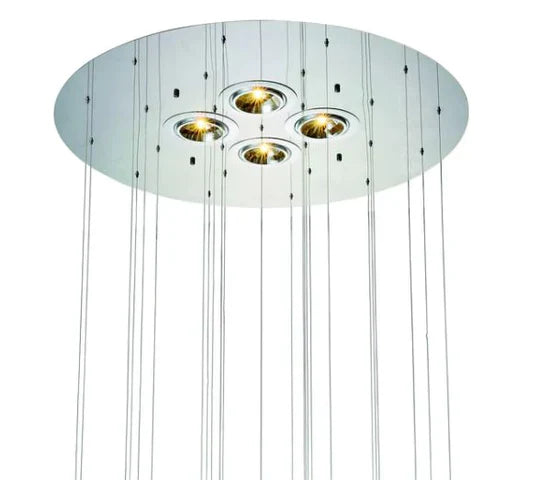 French Romantic Crystal and Glass Candle Chandelier Pendant Light with Metal Finish for Living Room Dining