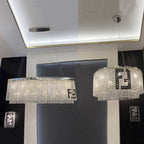 Designer Style Crystal Chandelier Elegant Round Ceiling Lighting for Living / Dining Room