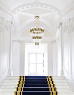 Post-Modern Simple Light Luxury 3-Tier Round Glass Tubes Chandelier