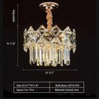 Modern Luxury Tiered Transparent K9 Crystal Chandelier with Round or Oval Shape for Living, Dining, Bedroom