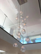 Modern Nordic Style Hand Blown Glass Pendant Crystal Chandelier for Dining Room / living Room / stairwell