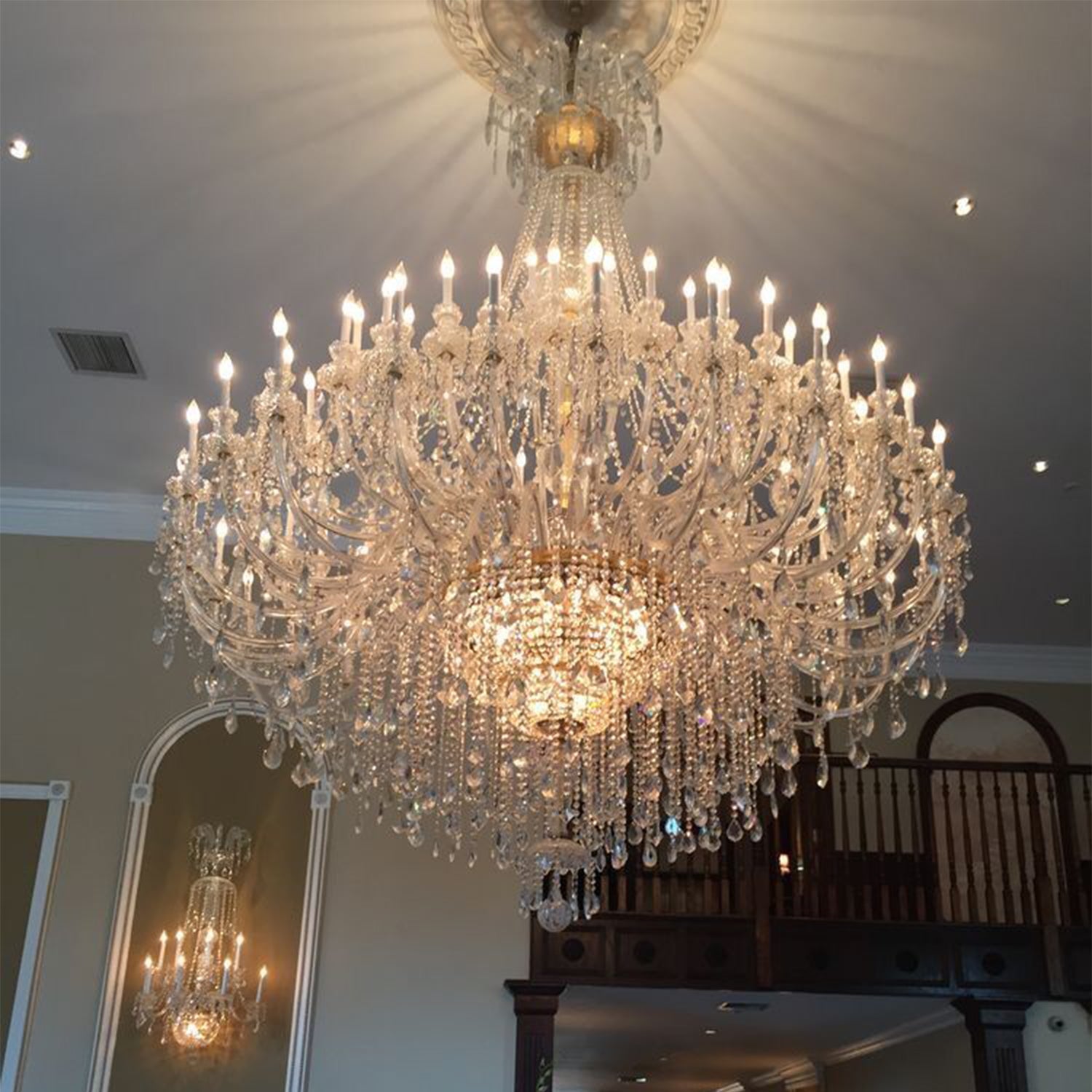 Extra Large Classic Traditional Crystal Chandelier 60 / 72 / 90 Lights for Hotel, Showroom, Foyer , Wedding