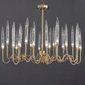 8141r Brass Glass Chandelier