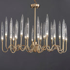 8141r Brass Glass Chandelier