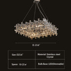 New Italian Style Light Luxury Villa Duplex Designer Luxury Crystal Chandelier for Dining / living Room /