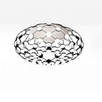 Modern Basket Pendant Chandelier with Acrylic and Metal Finish for Living and Dining Room