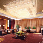 Large Squre Crystal Chandelier for Recpetion Area