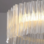 Modern Minimalism Pleated Acrylic Ring Round Ceiling Light for Living / Ding Room / Bar