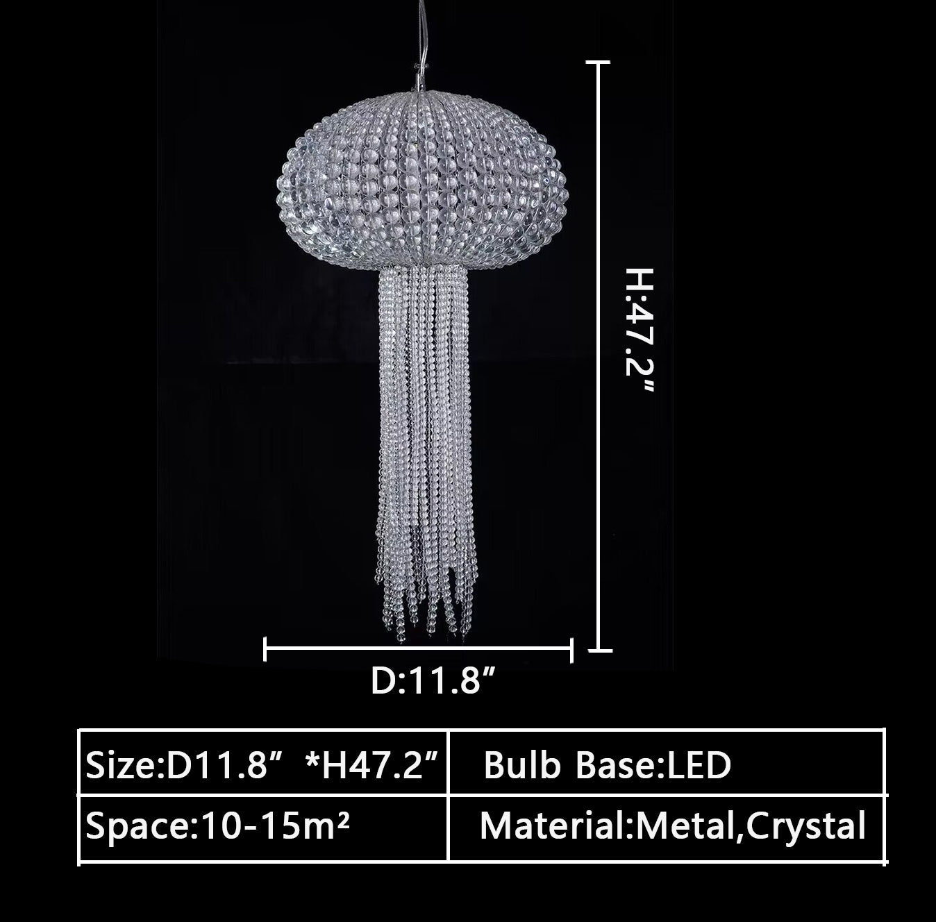 New Designer Model Jellyfish Crystal Pendant Chandelier for Dining Room / entrway / bedroom