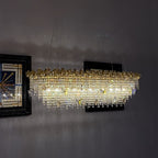 New Modern Luxury Rectangle Art Design Butterfly Crystal Chandelier for Kitchen Island / dining Area