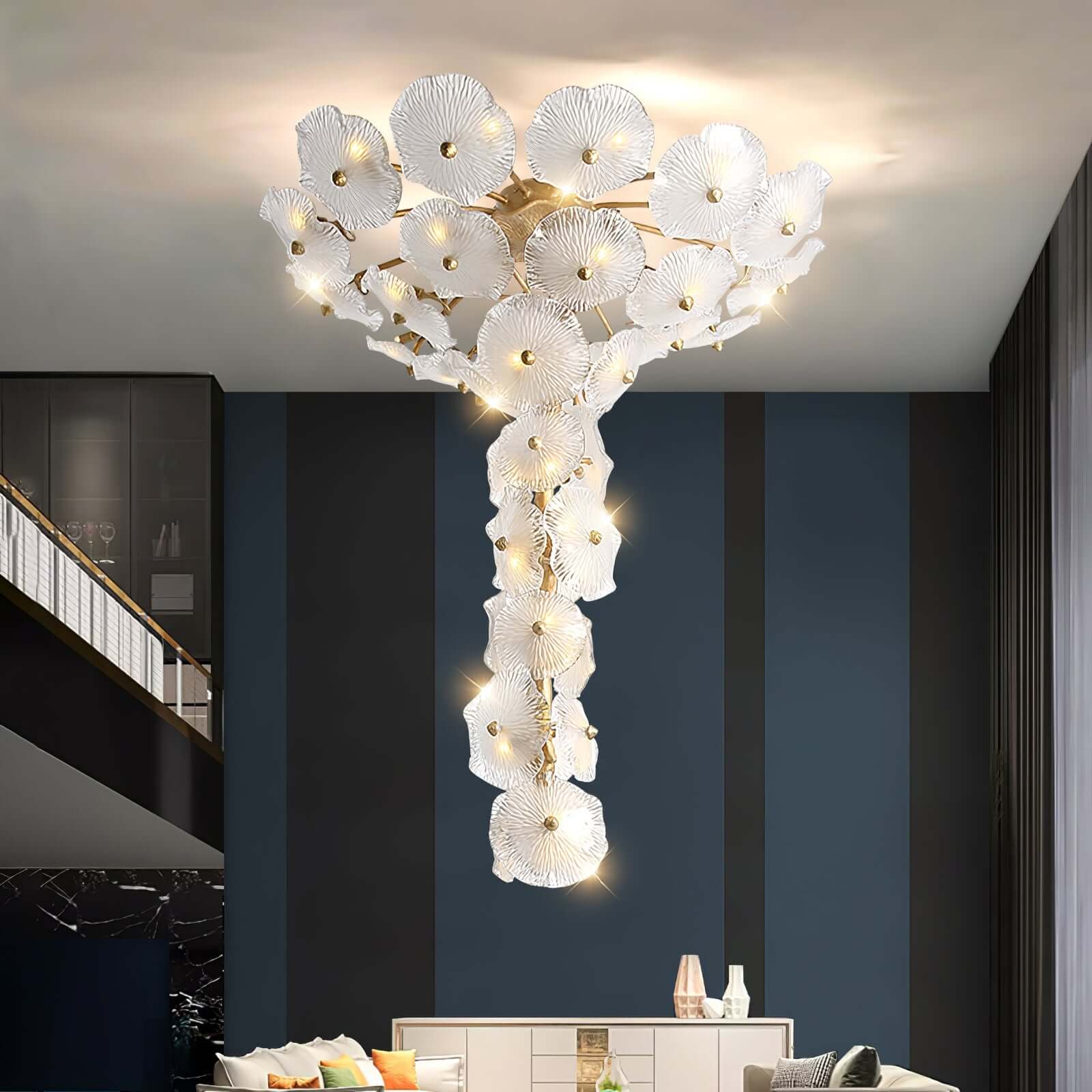 Nenufar Water Lily Branch Chandelier 23.6-Inch31.5"