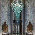 Crystal Stone Crystal Spiral Chandelier