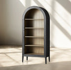 Hattie Open Bookcase in Oak 36-Inchw 46-Inchw