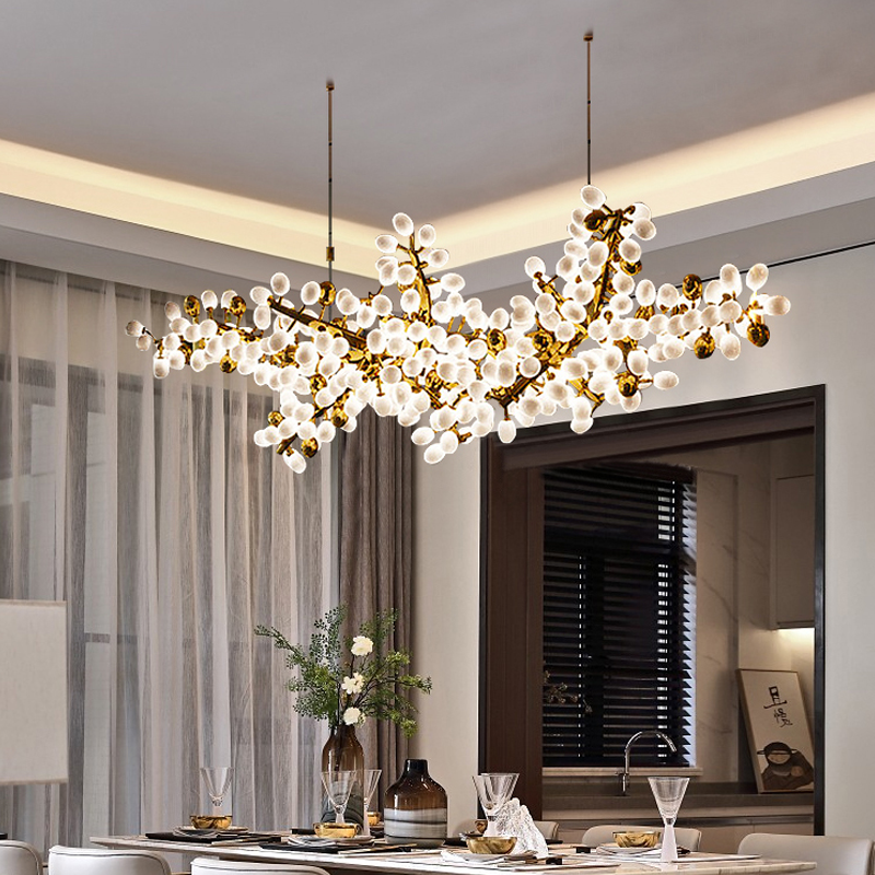 Modern Artistic Linear Elegant Grape Extra Large Branch Chandelier