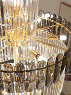 Luxury Extra Large Foyer Spiral Staircase Chandelier Long Crystal Ceiling Light for Living Room Hall Entrance