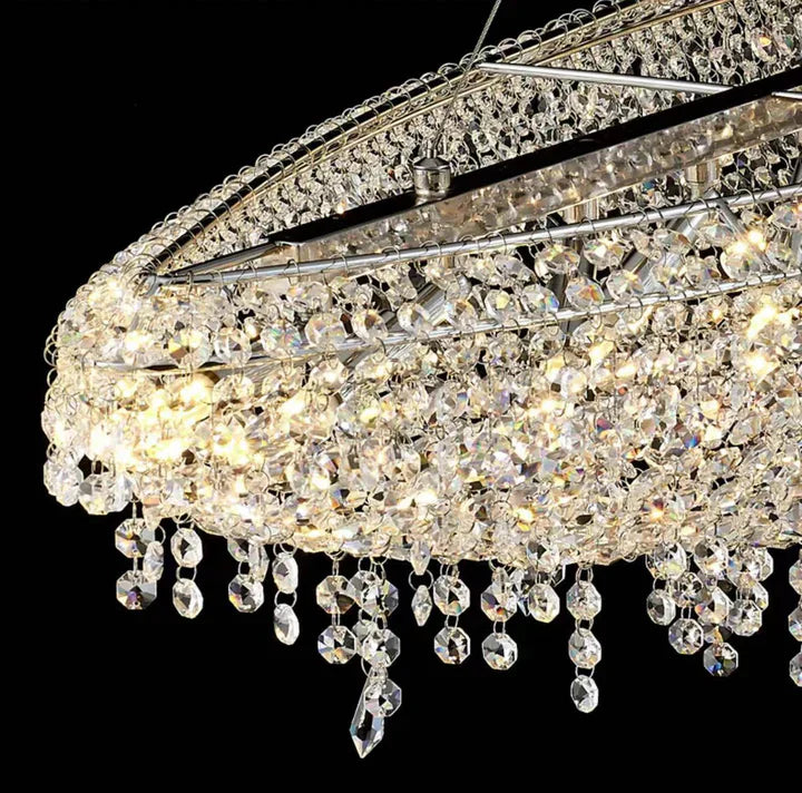 Designer Creative Light Luxury Boat-Shaped Crystal Chandelier for Bedroom / Living Room / Bar / dining Room