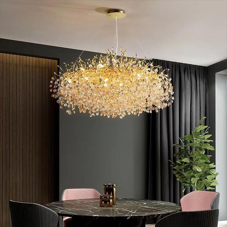 New Modern Light Luxury Branch Crystal Chandelier for Dining / living Room